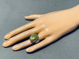 Native American One Of The Most Unique Ben Begaye (d.) Turquoise Sterling Silver Ring-Nativo Arts
