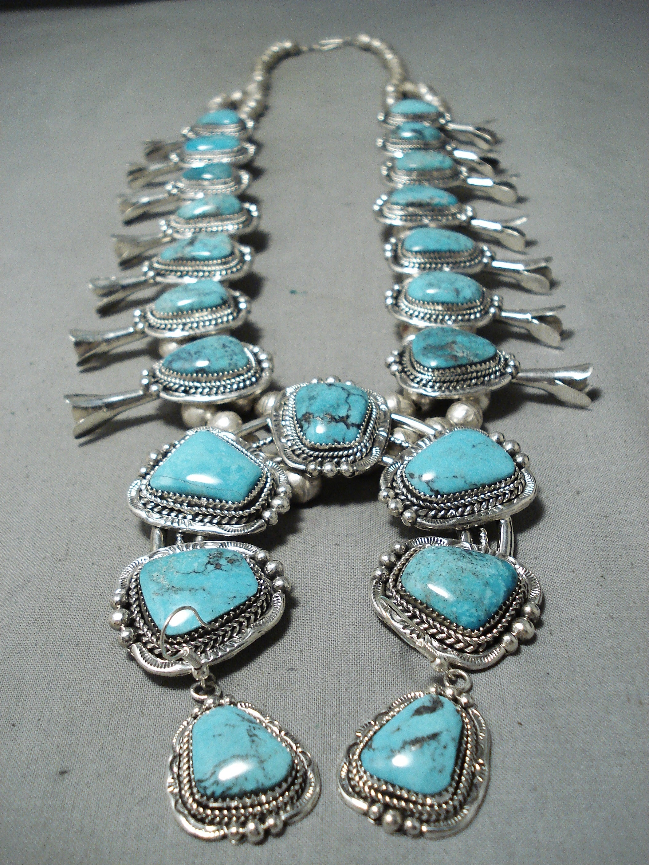 300+ Gram Heavy Vintage Native American Navajo Turquoise Sterling