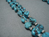 Exceptional Vintage Navajo Turquoise Native American Necklace Old-Nativo Arts