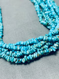 Striking Vintage Native American Navajo Sea Of Turquoise Necklace Old-Nativo Arts