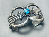 Bisbee Turquoise Rare Vintage Native American Navajo Sterling Silver Bracelet Old-Nativo Arts