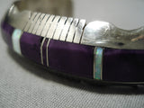 Quality Vintage Native American Navajo Steven Francisco Sugulite Sterling Silver Bracelet-Nativo Arts