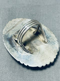 Monstrous Native American Navajo #8 Turquoise Sterling Silver Heavy Ring-Nativo Arts