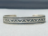 Important Award Winner Vintage Native American Navajo Sterling Silver Bracelet-Nativo Arts
