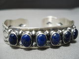 Quality Navajo Lapis Sterling Silver Native American Bracelet-Nativo Arts