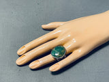 One Of A Kind San Felipe Huge Royston Turquoise Sterling Silver Ring-Nativo Arts