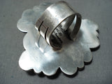 Unbelievable Navajo Turquoise Sterling Silver Buffalo Ring Native American-Nativo Arts