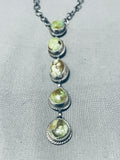Five Tier Vintage Native American Navajo Royston Turquoise Sterling Silver Necklace-Nativo Arts
