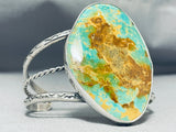 Tremendous San Felipe Signed Royston Turquoise Sterling Silver Huge Bracelet-Nativo Arts