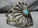 Quality Harry Yazzie Vintage Native American Navajo Turquoise Sterling Silver Bracelet-Nativo Arts