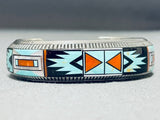 Extreme Intricacy Vintage Native American Navajo Turquoise Sterling Silver Bracelet-Nativo Arts