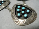 Quality Snake Eyes Turquoise Vintage Native American Navajo Sterling Silver Shadow Necklace Old-Nativo Arts