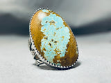 Fabulous Tsosie Native American Navajo #8 Turquoise Mine Sterling Silver Ring-Nativo Arts