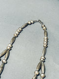 One Of The Most Unique Vintage Native American Navajo Handmade Torpedo Sterling Silver Necklace-Nativo Arts