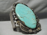 One Of Best Craziest Vintage Native American Navajo Royston Turquoise Sterling Silver Bracelet-Nativo Arts