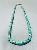 Native American Striking Vintage Santo Domingo Royston Turquoise Sterling Silver Necklace-Nativo Arts