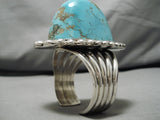 The Largest Protruding Domed Turquoise Sterling Silver Native American Navajo Bracelet-Nativo Arts
