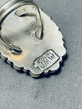 Huge Signed Vintage Native American Navajo Turquoise Sterling Silver Ring-Nativo Arts