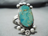 Spectacular Vintage Native American Navajo Royston Turquoise Sterling Silver Ring-Nativo Arts