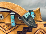 One Of The Best Vintage Native American Navajo Turquoise Inlay Sterling Silver Concho Belt-Nativo Arts
