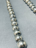 Hand Tooled Vintage Native American Navajo Sterling Silver Necklace Old-Nativo Arts
