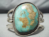 Huge Vintage Native American Navajo Royston Turquoise Sterling Silver Bracelet-Nativo Arts