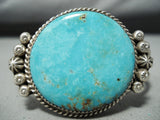 Incredible Vintage Native American Navajo Benally Turquoise Sterling Silver Bracelet-Nativo Arts