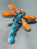 The Best Native American Navajo Turquoise Sterling Silver Shell Dragonfly Ring-Nativo Arts
