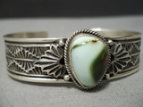 Important Damale Turquoise Vintage Native American Navajo Sterling Silver Bracelet-Nativo Arts