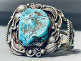 Important Andy Kirk Vintage Native American Navajo Turquoise Sterling Silver Bracelet Old-Nativo Arts