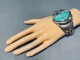 Museum Vintage Native American Navajo Royston Turquoise Sterling Silver Signed Bracelet-Nativo Arts