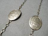 Marvelous Vintage Navajo Sterling Silver Necklace Old Native American-Nativo Arts