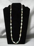 Native American Impressive Vintage Santo Domingo Royston Turquoise Sterling Silver Necklace-Nativo Arts