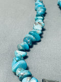 One Of The Most Unique Yazzie Native American Navajo Turquoise Sterling Silver Necklace-Nativo Arts