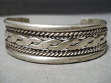 Superlative Vintage Apache Sterling Silver Bracelet Old Native American-Nativo Arts
