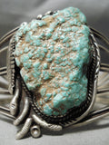 One Of The Best Vintage Native American Navajo Royston Nugget Turquoise Sterling Silver Bracelet-Nativo Arts