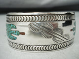 Rare Hallmark Vintage Native American Navajo Thomas Singer Turquoise Sterling Silver Bracelet-Nativo Arts