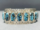 The Best Vintage Native American Navajo Blue Medicine Turquoise Sterling Silver Bracelet-Nativo Arts