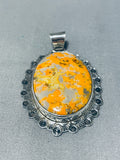 Unique San Felipe Honeybee Jasper Sterling Silver Pendant-Nativo Arts