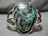 Incredible!! Vintage Native American Navajo Royston Turquoise Sterling Silver Bracelet Old-Nativo Arts