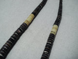 Native American Amazing Vintage Santo Domingo Serpentine Sterling Silver Necklace Old-Nativo Arts