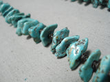 Amazing Vintage Santo Domingo Native American Navajo Turquoise Nugget Sterling Silver Necklace-Nativo Arts