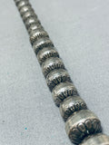 One Of The Best Longer Vintage Native American Navajo Sterling Silver Necklace-Nativo Arts