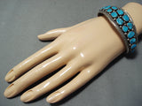 Incredible Vintage Native American Navajo Blue Turquoise Sterling Silver Bracelet-Nativo Arts