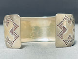 Teepee Village Intricate Native American Navajo Sterling Silver Bracelet Cuff-Nativo Arts