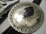 Very Important Early 1900's Vintage Native American Navajo Coin Silver Concho Belt Old-Nativo Arts