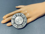 Extraordinary San Felipe Vintage Coin Sterling Silver Ring Signed-Nativo Arts