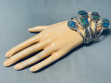 Best Vintage Native American Navajo Rainbow Calsilica Sterling Silver Bracelet-Nativo Arts