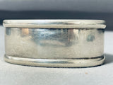 Superb Native American Laguna Signed Handcarved Sterling Silver Smooth Bracelet-Nativo Arts