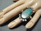 Spectacular Vintage Native American Navajo Royston Turquoise Sterling Silver Ring-Nativo Arts